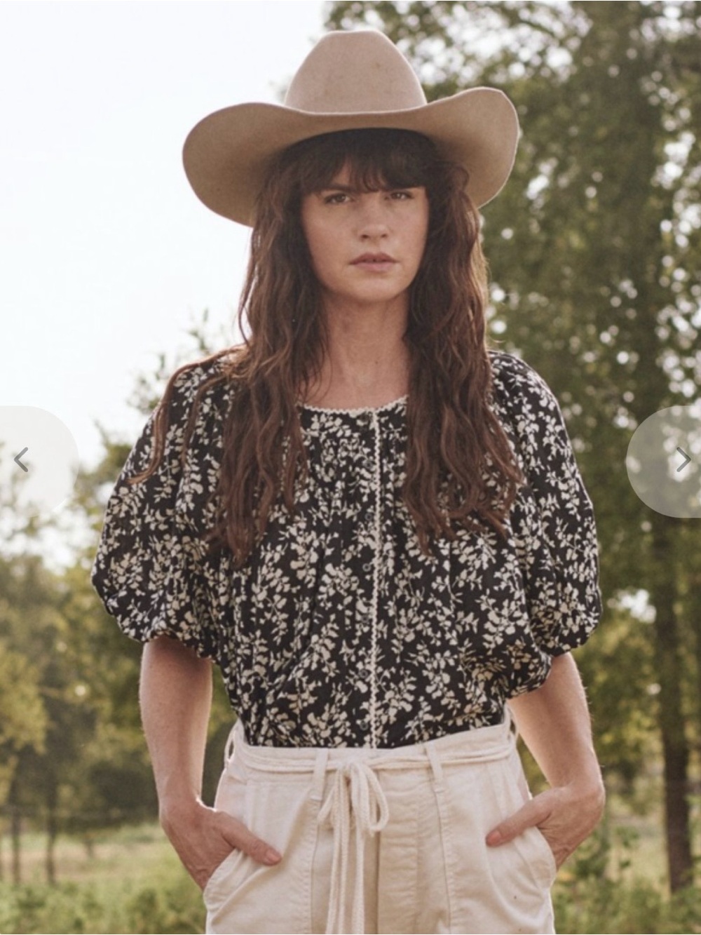 THE GREAT. The Elm Top Cottonwood Floral Ric Rac Trim Size 0
